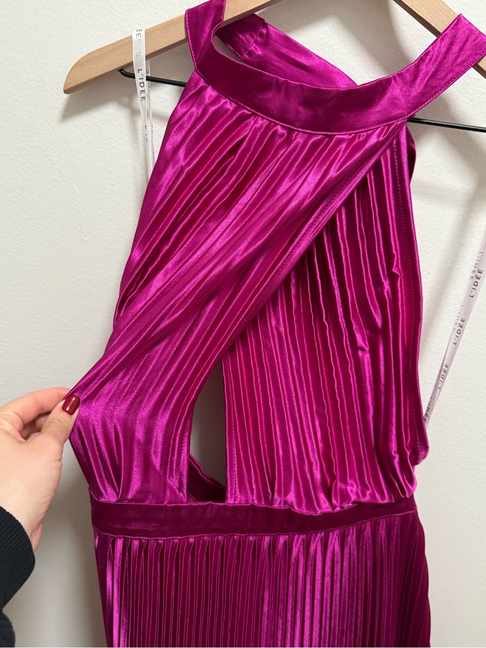 L’idee renaissance gown grape magenta pink formal black tie wedding guest dress - Picture 8 of 12